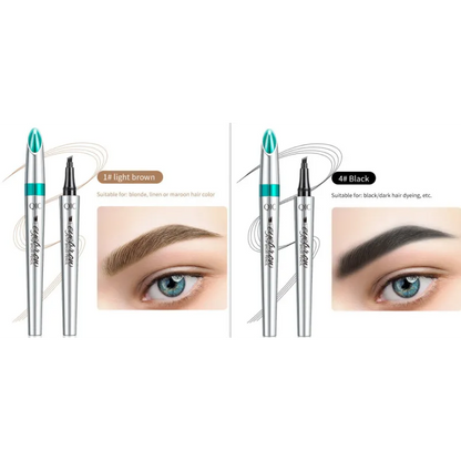 Four Prong Liquid Eyebrow Pencil Waterproof And Sweat Proof Makeup And Color Display