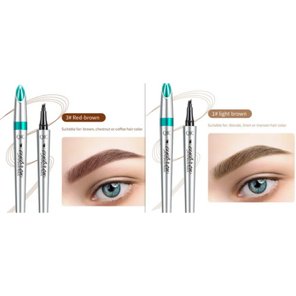 Four Prong Liquid Eyebrow Pencil Waterproof And Sweat Proof Makeup And Color Display