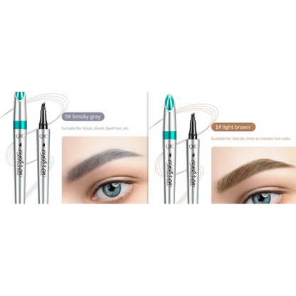 Four Prong Liquid Eyebrow Pencil Waterproof And Sweat Proof Makeup And Color Display
