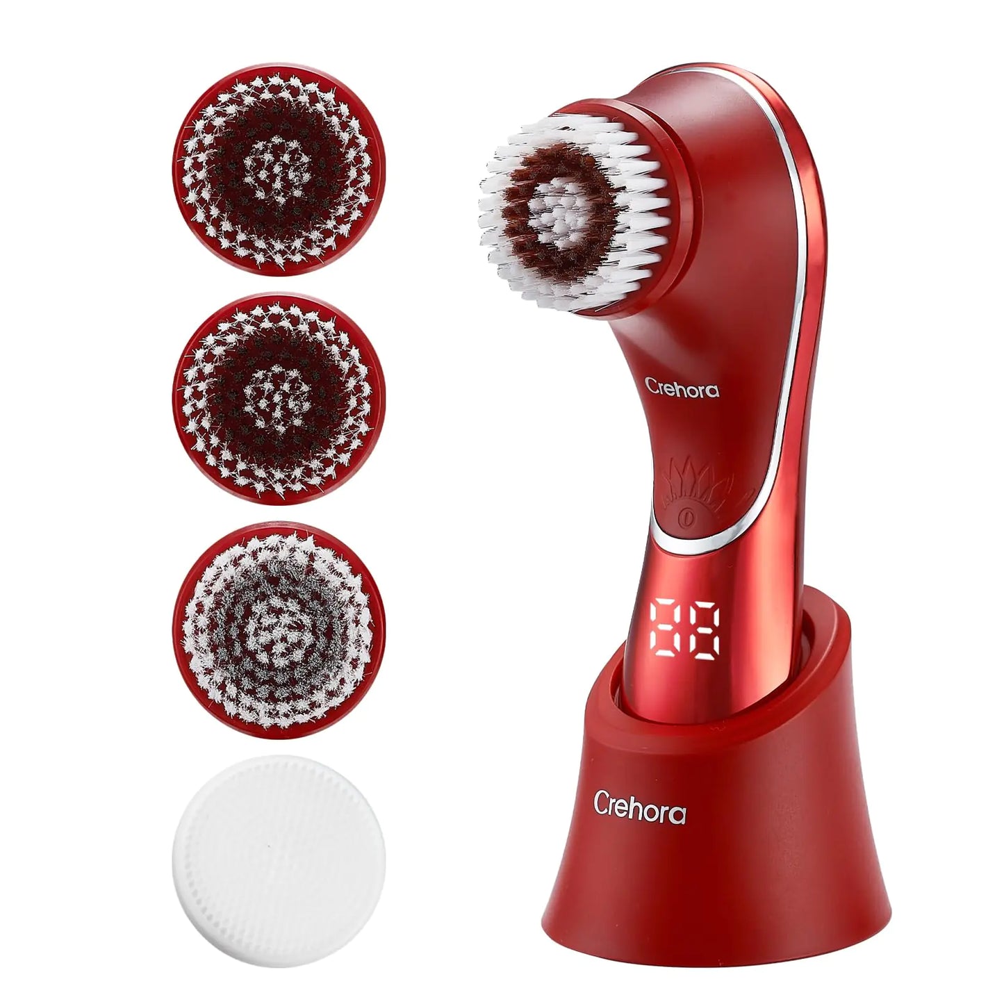 Facial Cleansing Brush Electric Face Scrubber Facial Cleansing Brush Rechargeable and Deep Cleansing with 4 Brush Heads