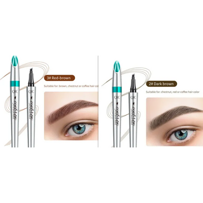 Four Prong Liquid Eyebrow Pencil Waterproof And Sweat Proof Makeup And Color Display