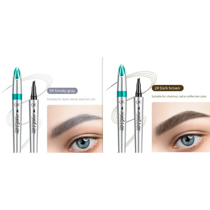Four Prong Liquid Eyebrow Pencil Waterproof And Sweat Proof Makeup And Color Display