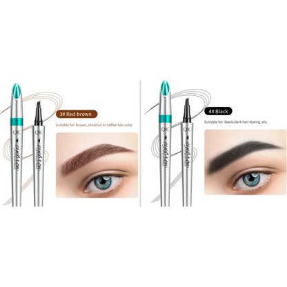 Four Prong Liquid Eyebrow Pencil Waterproof And Sweat Proof Makeup And Color Display