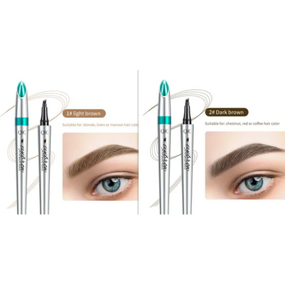 Four Prong Liquid Eyebrow Pencil Waterproof And Sweat Proof Makeup And Color Display